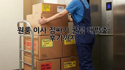 원룸 이사, 짐싸기 꿀팁 대방출! 후기까지!