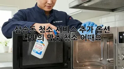 삼송동 청소 서비스 추가 옵션: 나만의 맞춤 청소, 어때요?